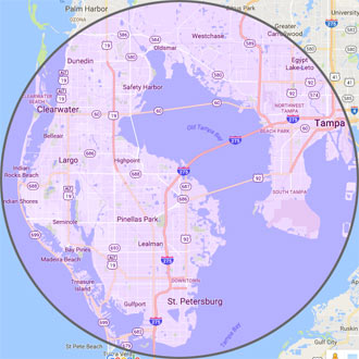 Map of the Tampa Bay Area